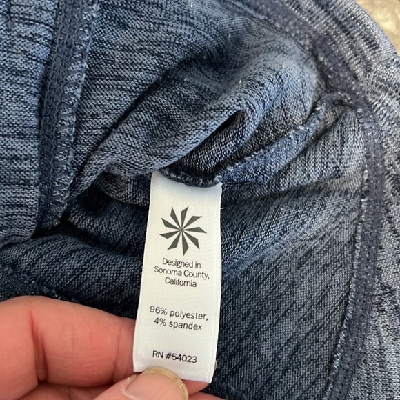 Athleta No Sweat Heather Blue Hooded Jacket. Size XXS - Picture 6 of 13